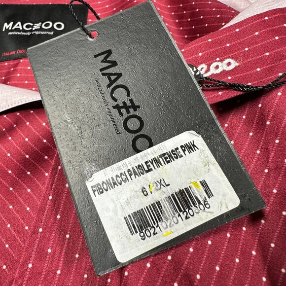 Maceoo Fibonacci PaisleyIntense Pink Polka Dot Dress Shirt Men's Size 2XL NWT - Picture 6 of 12
